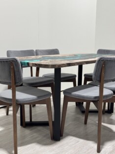 Стол кухонный обеденный прямоугольный дизайнерский лофт THETABLE RU 140х80 4.13/3.1