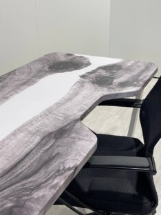 Стол компьютерный с вырезом дизайнерский лофт THETABLE 160х80 3.23/2.2