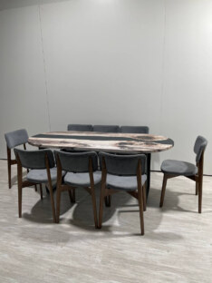 Стол кухонный обеденный овальный дизайнерский лофт THETABLE RU 200х90 3.30/2.1 Стол кухонный обеденный овальный дизайнерский лофт THETABLE RU 200х90 3.30/2.1