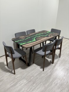 Стол кухонный обеденный прямоугольный дизайнерский лофт THETABLE RU 140х80 4.10/2.1