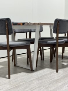 Стол кухонный обеденный прямоугольный дизайнерский лофт THETABLE RU 180х80 4.15/2.2