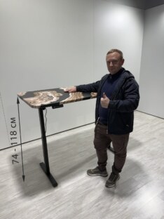 Стол компьютерный с подъемным механизмом дизайнерский лофт THETABLE 120х80 2.71/14.1