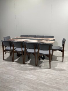 Стол кухонный обеденный прямоугольный дизайнерский лофт THETABLE RU 200х90 3.19/1.1