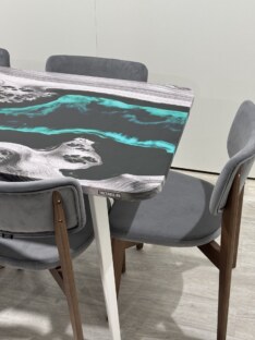 Стол кухонный обеденный прямоугольный дизайнерский лофт THETABLE RU 120х80 4.18/6.2