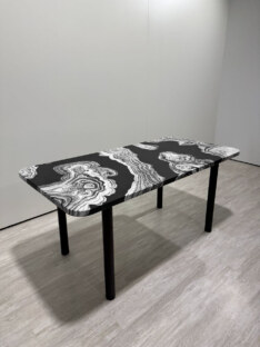 Стол кухонный обеденный прямоугольный дизайнерский лофт THETABLE RU 140х80 2.72/11.1