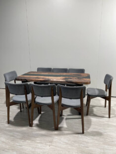 Стол кухонный обеденный прямоугольный дизайнерский лофт THETABLE RU 160х80 3.47/2.1