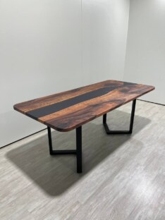 Стол кухонный обеденный прямоугольный дизайнерский лофт THETABLE RU 200х90 3.1/3.1