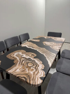 Стол кухонный обеденный прямоугольный дизайнерский лофт THETABLE RU 140х80 2.71/4.1