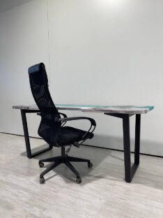 Стол компьютерный с вырезом дизайнерский лофт THETABLE RU 180х80 3.43/2.1