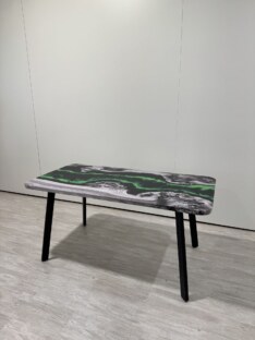 Стол кухонный обеденный прямоугольный дизайнерский лофт THETABLE RU 140х80 4.19/4.1