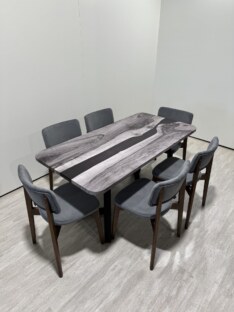 Стол кухонный обеденный прямоугольный дизайнерский лофт THETABLE RU 160х80 5.40/1.1