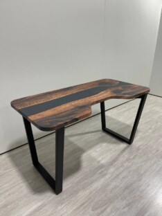 Стол компьютерный с вырезом дизайнерский лофт THETABLE 140х70 3.26/2.1