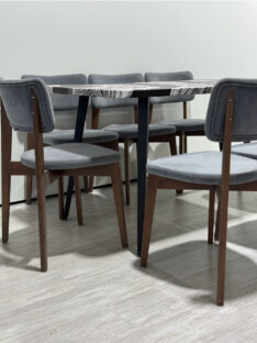 Стол кухонный обеденный прямоугольный дизайнерский лофт THETABLE RU 140х80 2.72/6.1