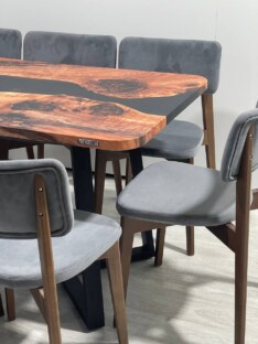 Стол кухонный обеденный прямоугольный дизайнерский лофт THETABLE RU 160х80 3.8/1.1