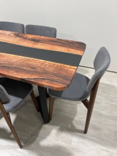 Стол кухонный обеденный прямоугольный дизайнерский лофт THETABLE 180х80 3.8/1.1