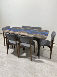 Стол кухонный обеденный прямоугольный дизайнерский лофт THETABLE RU 140х80 4.8/6.1