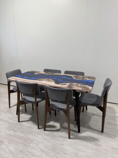 Стол кухонный обеденный прямоугольный дизайнерский лофт THETABLE RU 120х80 4.12/6.1