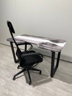 Стол письменный с вырезом дизайнерский лофт THETABLE RU 200х90 3.23/2.1