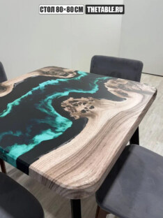 Стол кухонный обеденный квадратный дизайнерский лофт THETABLE RU 80х80 4.13/4.1