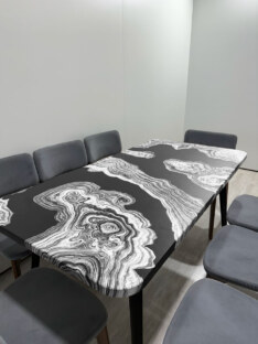 Стол кухонный обеденный прямоугольный дизайнерский лофт THETABLE RU 140х80 2.72/6.1