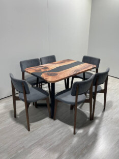 Стол кухонный обеденный прямоугольный дизайнерский лофт THETABLE RU 120х80 3.12/1.1