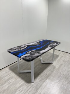 Стол кухонный обеденный прямоугольный дизайнерский лофт THETABLE RU 120х80 4.17/3.2