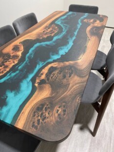 Стол кухонный обеденный прямоугольный дизайнерский лофт THETABLE 180х80 4.5/1.1