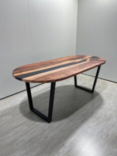 Стол кухонный обеденный овальный дизайнерский лофт THETABLE RU 200х90 5.8/2.1