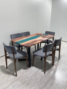 Стол кухонный обеденный прямоугольный дизайнерский лофт THETABLE RU 140х80 3.14/1.1