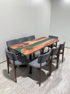 Стол кухонный обеденный прямоугольный дизайнерский лофт THETABLE RU 220х90 3.10/1.1