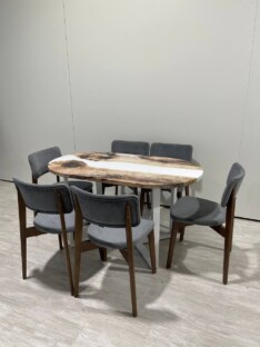 Стол кухонный обеденный овальный дизайнерский лофт THETABLE RU 160х80 3.22/3.2 Стол кухонный обеденный овальный дизайнерский лофт THETABLE RU 160х80 3.22/3.2