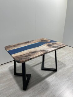 Стол кухонный обеденный прямоугольный дизайнерский лофт THETABLE RU 120х80 3.32/1.1