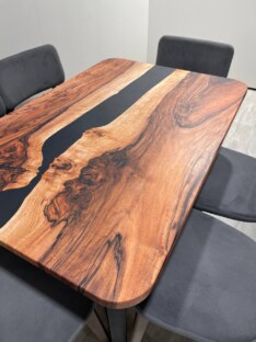 Стол кухонный обеденный прямоугольный дизайнерский лофт THETABLE RU 140х80 5.8/3.1