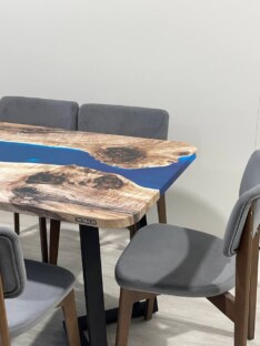 Стол кухонный обеденный прямоугольный дизайнерский лофт THETABLE RU 140х80 3.32/1.1