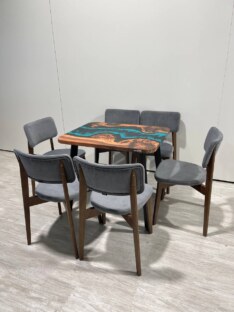 Стол кухонный обеденный прямоугольный дизайнерский лофт THETABLE RU 90х70 4.5/4.1