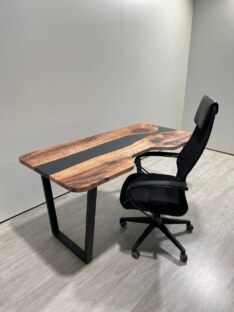 Стол компьютерный с вырезом дизайнерский лофт THETABLE RU 160х80 3.12/2.1