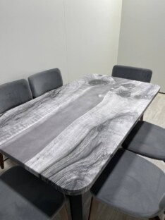 Стол кухонный обеденный прямоугольный дизайнерский лофт THETABLE 140х80 3.27/1.1