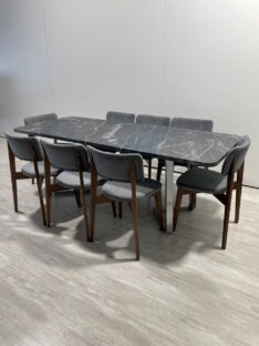 Стол кухонный обеденный прямоугольный дизайнерский лофт THETABLE RU 140х80 2.18/1.3