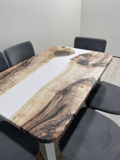 Стол кухонный обеденный прямоугольный дизайнерский лофт THETABLE RU 140х80 3.22/3.2