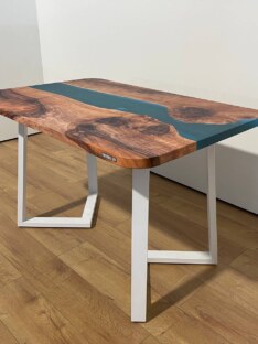 Стол кухонный обеденный прямоугольный дизайнерский лофт THETABLE RU 120х80 3.45/1.2