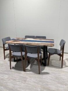 Стол кухонный обеденный прямоугольный дизайнерский лофт THETABLE RU 160х80 3.32/1.1