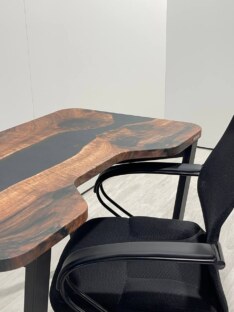 Стол компьютерный с вырезом дизайнерский лофт THETABLE 120х70 3.26/2.1