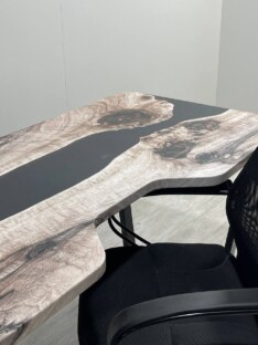 Стол письменный с вырезом дизайнерский лофт THETABLE RU 180х80 3.30/2.1 Стол письменный с вырезом дизайнерский лофт THETABLE RU 180х80 3.30/2.1