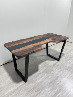Стол компьютерный с вырезом дизайнерский лофт THETABLE RU 160х70 3.26/2.1