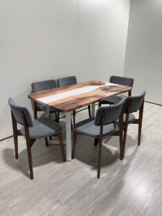 Стол кухонный обеденный прямоугольный дизайнерский лофт THETABLE RU 140х80 3.11/1.2