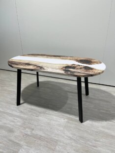 Стол кухонный обеденный овальный дизайнерский лофт THETABLE RU 160х80 3.22/4.1