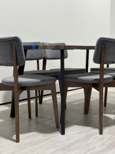 Стол кухонный обеденный прямоугольный дизайнерский лофт THETABLE RU 160х80 4.8/4.1