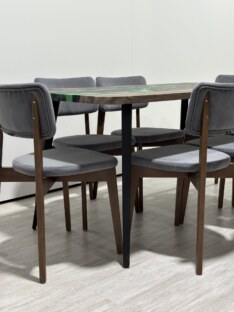 Стол кухонный обеденный прямоугольный дизайнерский лофт THETABLE RU 160х80 4.10/6.1