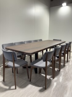 Стол кухонный обеденный прямоугольный дизайнерский лофт THETABLE RU 250х100 6.4/1.1