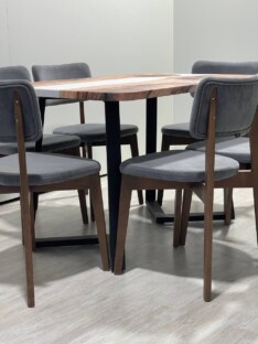 Стол кухонный обеденный прямоугольный дизайнерский лофт THETABLE 120х80 3.46/1.1